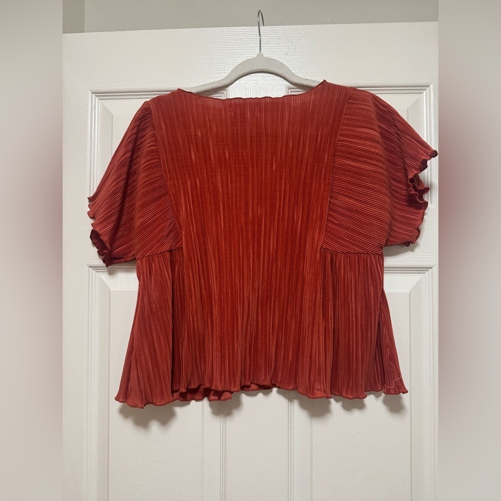 Madewell Texture & Thread Micro-Pleat Top - Picture 7 of 14